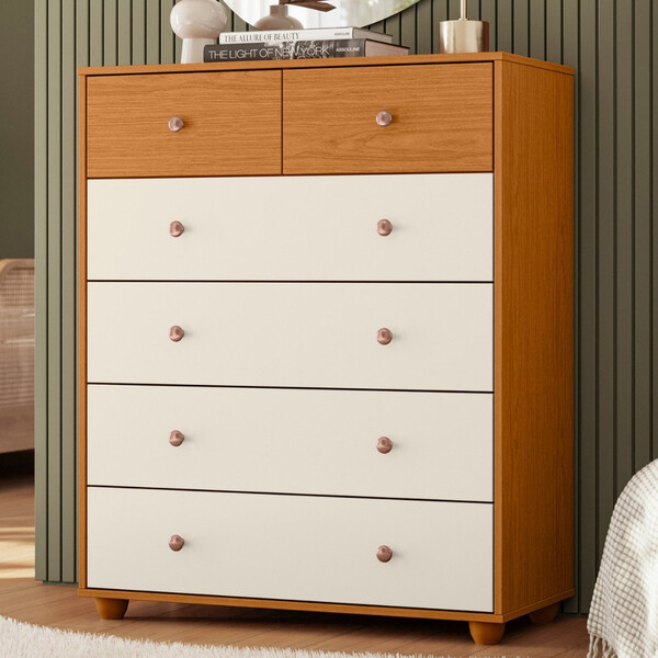 Cômoda 6 Gavetas Com Pés Vittoria Albatroz