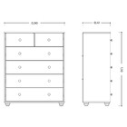 Cômoda 6 Gavetas Com Pés Vittoria Albatroz