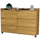 Comoda 6 Gavetas Com Rodizios Prm87 Branco Mpri