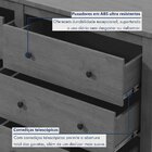 Cômoda 6 Gavetas Em Mdp/mdf Maggiore New Amêndoa Clean/off Wh