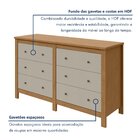 Cômoda 6 Gavetas Em Mdp/mdf Maggiore New Amêndoa Clean/off Wh