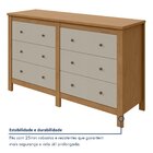 Cômoda 6 Gavetas Em Mdp/mdf Maggiore New Amêndoa Clean/off Wh