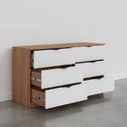 Cômoda 6 Gavetas Hera Cabecasa Madeiraoriginals Louro/algodão