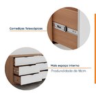 Cômoda 6 Gavetas Hera Cabecasa Madeiraoriginals Louro/algodão