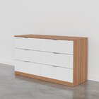 Cômoda 6 Gavetas Hera Cabecasa Madeiraoriginals Louro/algodão