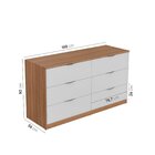 Cômoda 6 Gavetas Hera Cabecasa Madeiraoriginals Louro/algodão