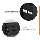 Cômoda 6 Gavetas Hera Cabecasa Madeiraoriginals Preto