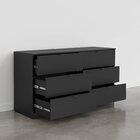 Cômoda 6 Gavetas Hera Cabecasa Madeiraoriginals Preto