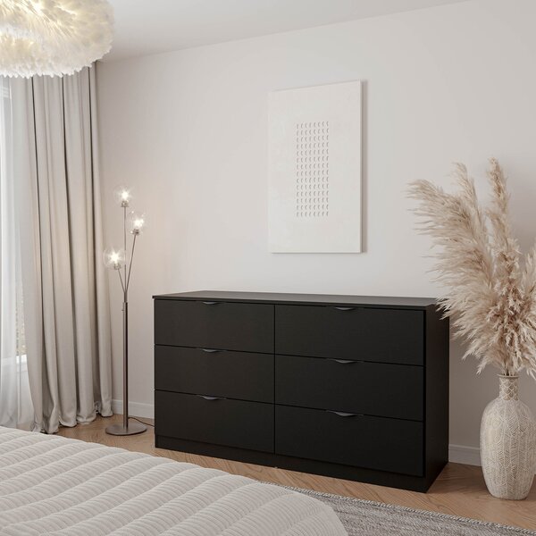 Cômoda 6 Gavetas Hera Cabecasa Madeiraoriginals Preto