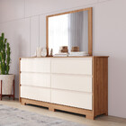 Cômoda 6 Gavetas Layla Com Espelho Casa 812