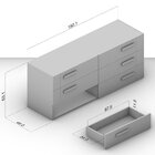 Cômoda 6 Gavetas Lisboa  Branco