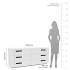 Cômoda 6 Gavetas Lisboa  Branco