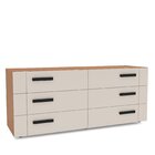 Cômoda 6 Gavetas Lisboa  Freijó/creme