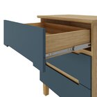 Cômoda 6 Gavetas Logan  Olmo Italiano/azul