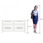 Cômoda 6 Gavetas Madeira Maciça 140cm Madma Artemobili Branco