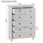 Cômoda 6 Gavetas Madeira Maciça Branca Nest Branco