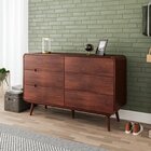 Cômoda 6 Gavetas Madeira Maciça Kairos Castanho