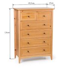 Cômoda 6 Gavetas Madeira Maciça Nest Carvalho