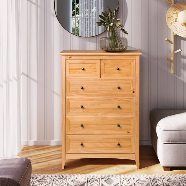 Cômoda 6 Gavetas Madeira Maciça Nest Carvalho