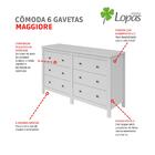 Cômoda 6 Gavetas Maggiore Branco Lopas