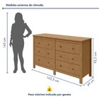 Cômoda 6 Gavetas Maggiore New  Amêndoa Clean