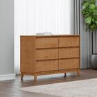 Comoda 6 Gavetas Mdf 125 Cm 2815 Milani Store