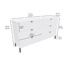 Cômoda 6 Gavetas Queens Falkk Branco