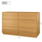 Cômoda 6 Gavetas Samambaia Cabecasa Madeiraoriginals Carvalho