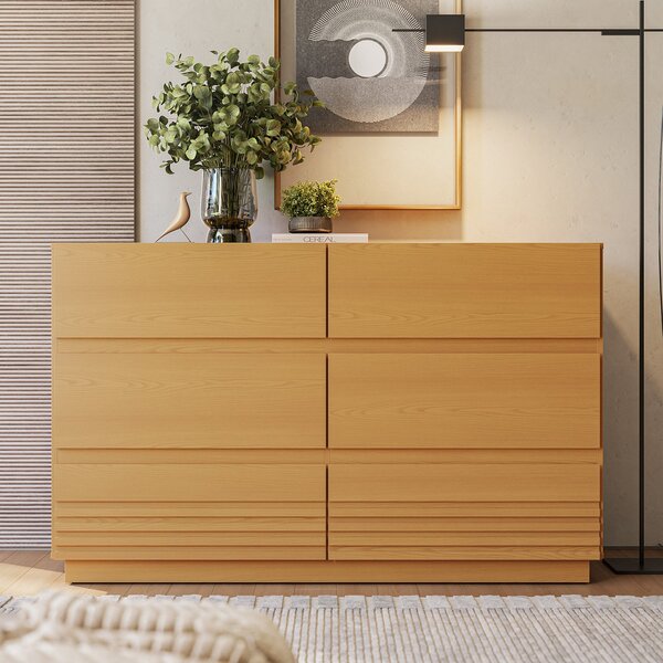 Cômoda 6 Gavetas Samambaia Cabecasa Madeiraoriginals Carvalho