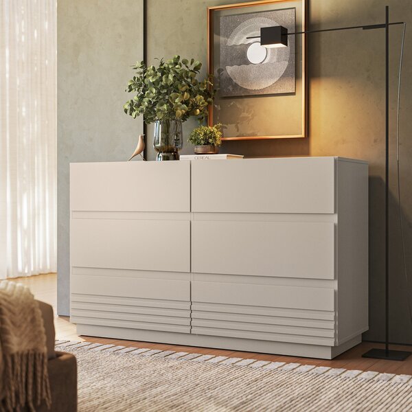 Cômoda 6 Gavetas Samambaia Cabecasa Madeiraoriginals Off White