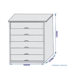 Cômoda 6 Gavetas Servilha Made Marcs