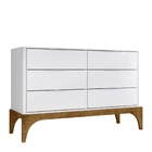 Cômoda 6 Gavetas Stela Branco Canela