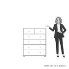 Cômoda 6 Gavetas Vittoria 110x90x41 Cm Freijó/off White