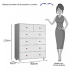 Cômoda 6 Gavetas Vittoria -  Albatroz Móveis - Branco Fosco