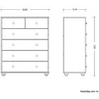 Cômoda 6 Gavetas Vittoria Albatroz