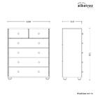 Cômoda 6 Gavetas Vittória Cinamomo Com Pés Albatroz