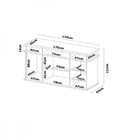 Cômoda 7 Gavetas 2 Portas Com Rodízios London Demóbile