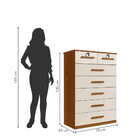 Cômoda 7 Gavetas Barcelona  Benetil Cinamomo-off White