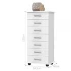 Cômoda 7 Gavetas Grécia - Branco Brilho