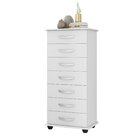 Comoda 7 Gavetas Grécia Branco - Ej Móveis