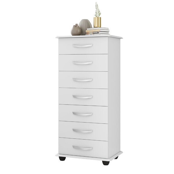 Comoda 7 Gavetas Grécia Branco - Ej Móveis