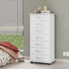 Comoda 7 Gavetas Grécia Branco - Ej Móveis