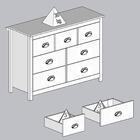 Comoda 7 Gavetas Madeira Maciça 125 Cm 9174 Milani Store