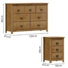 Comoda 7 Gv 02 Mesas De Cabeceira 3 Gv Madeira Maciça Milani