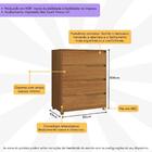 Cômoda 80cm Com 4 Gavetas Multimóveis Cr35243