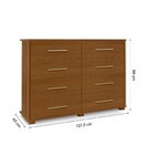 Cômoda 8 Gavetas 100% Mdf Lis Nogueira