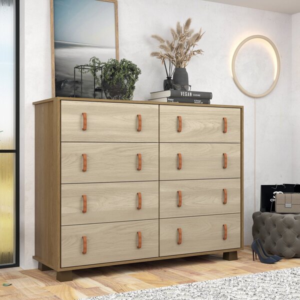 Cômoda 8 Gavetas 136 Cm Abertura Total Helena Xingu/araguaia