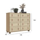 Cômoda 8 Gavetas 136 Cm Abertura Total Helena Xingu/araguaia