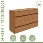 Cômoda 8 Gavetas 150x95cm Leder Amêndoa Clean