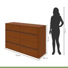 Cômoda 8 Gavetas 150x95cm Leder Frassino